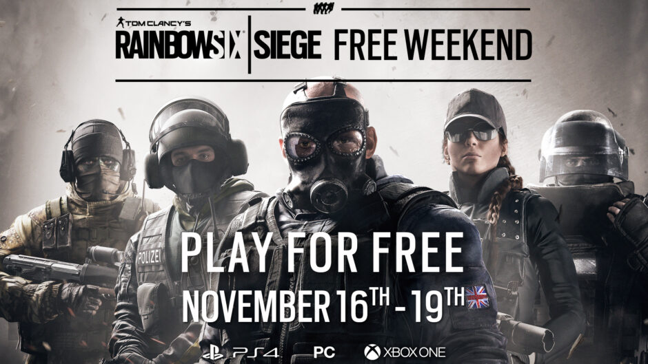 Ubisoft annuncia il Free Weekend di Tom Clancy’s Rainbow Six Siege dal 16 al 19 novembre